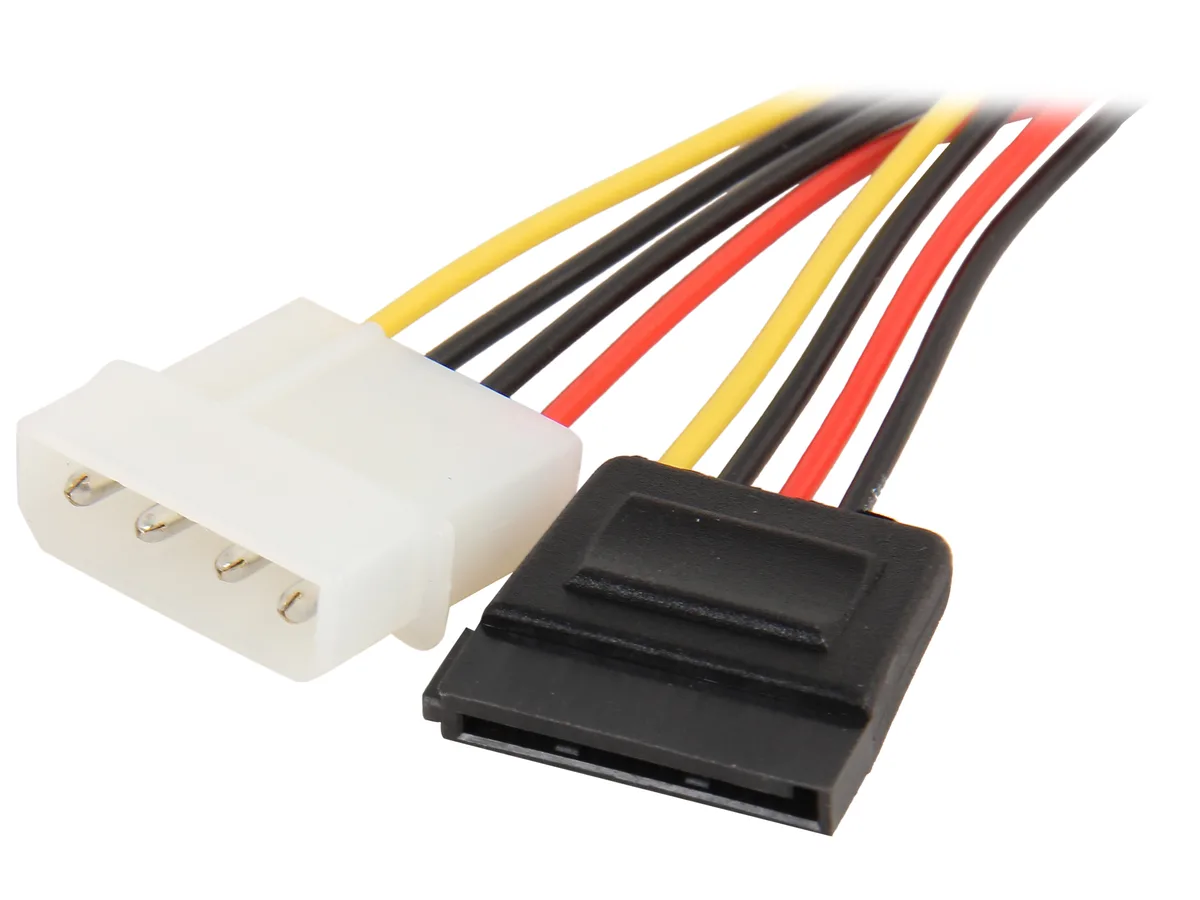 Nippon Labs Nippon Labs POW-S6110-6IN 6 in. 5.25 Male to 15-pin SATA Female Internal DC Adaptor Cable — product photo