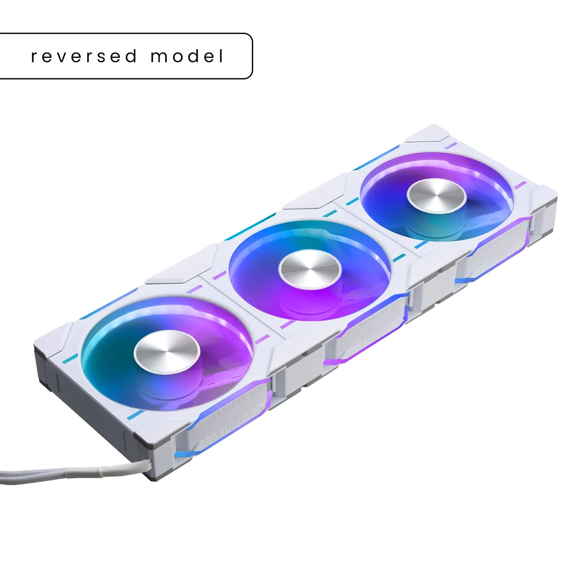 Phanteks Phanteks PH-F120D30R_DRGB_PWM_WT01_3P case fan 120mm 30mm 3 pack white reverse airflow — product photo