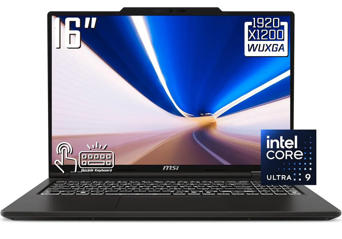 MSI MSI Venture 16 AI laptop Core Ultra 9 285H 32GB 2TB 16" touchscreen — product photo