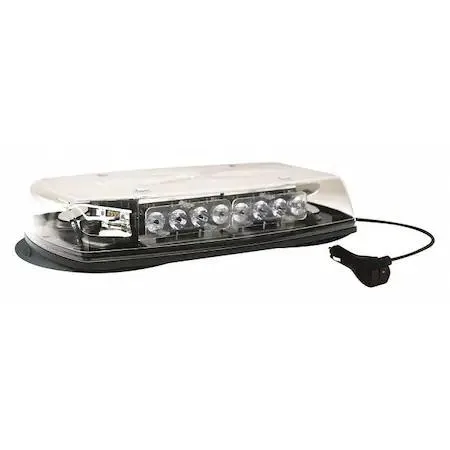 Ecco rectangular mini lightbar amber clear 15 in