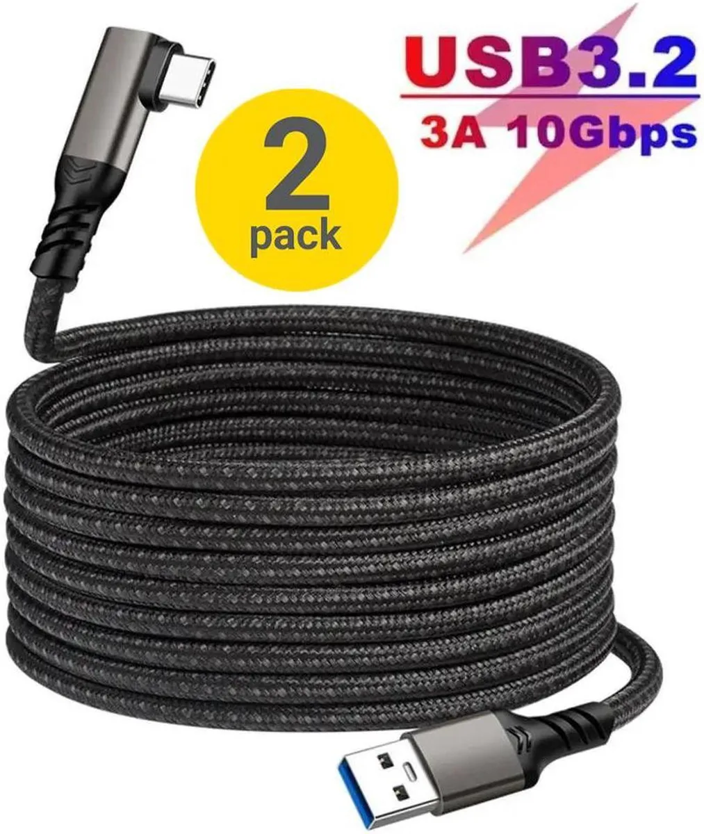 SMUGDESK SMUGDESK 2-pack Right-Angle USB A to C Cable 1.6ft 10Gbps 60W — product photo