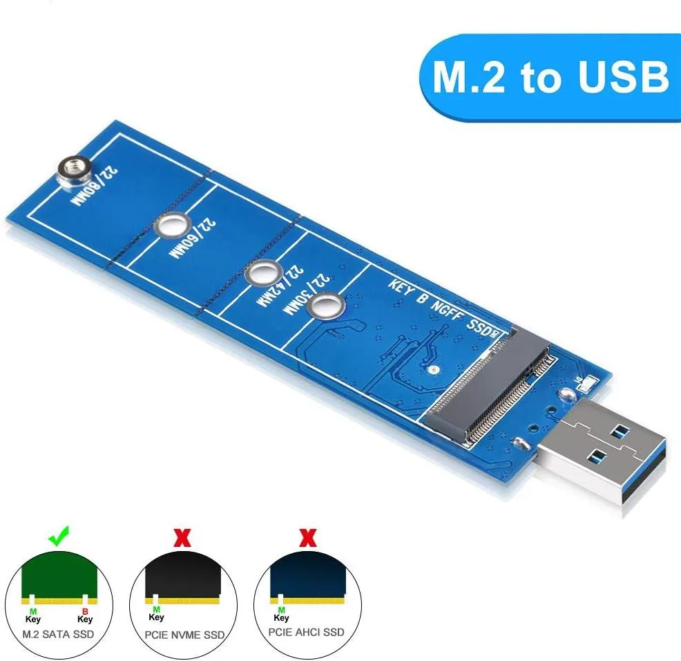 BONAEVER BONAEVER M.2 SATA to USB 3.0 Card Reader 2230-2280 — product photo