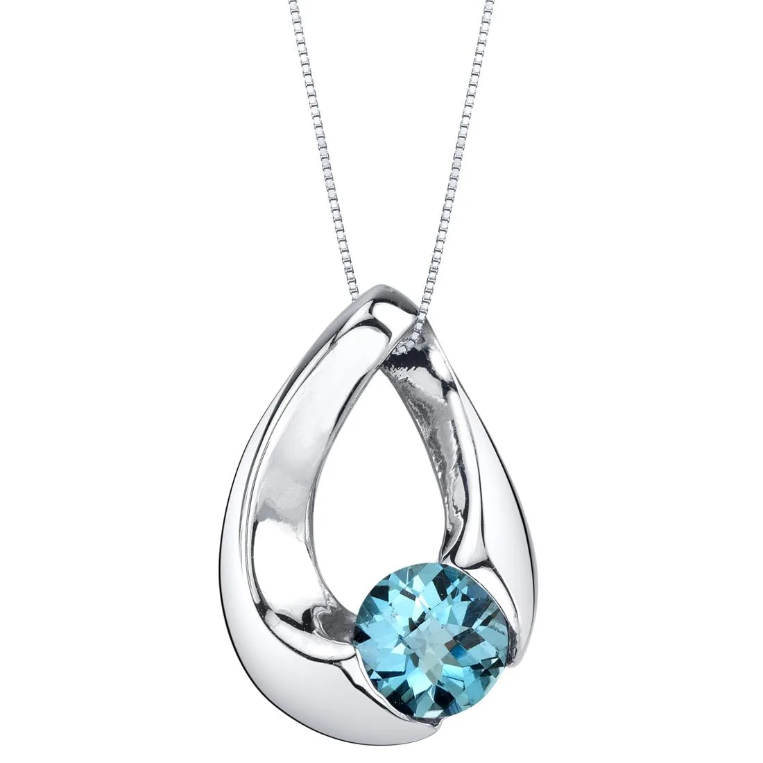 Oravo Oravo London Blue Topaz Sterling Silver 18" Pendant Necklace — product photo