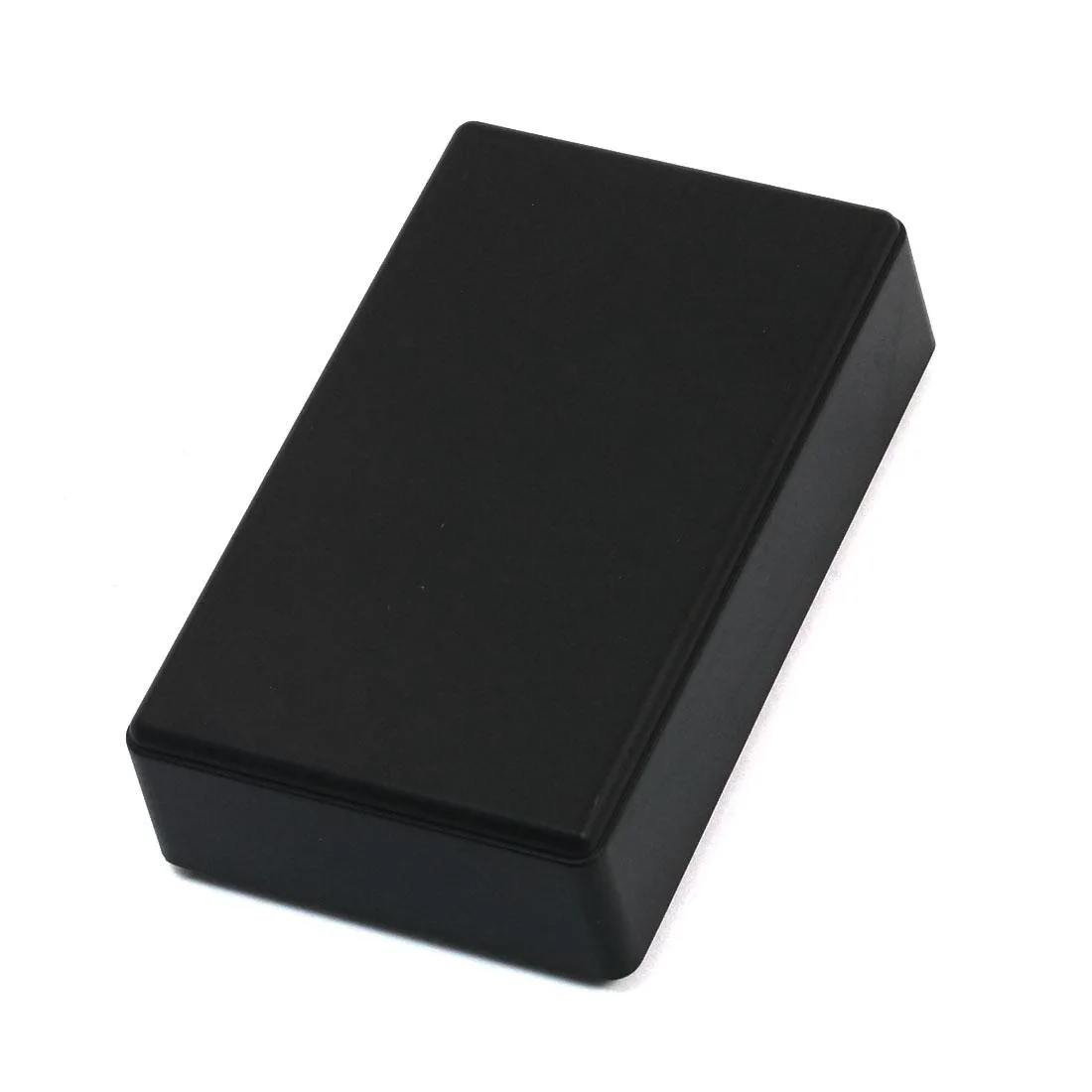 Black rectangular waterproof plastic junction box with sealed lid 100x62x29mm