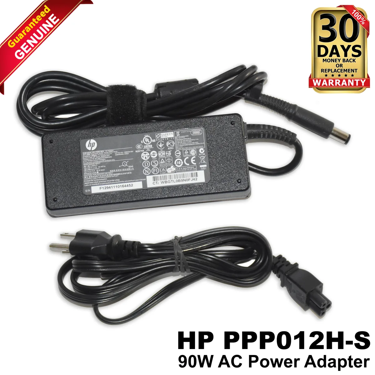 HP HP PPP012H-S 19V 4.7A 90W AC Power Adapter laptop replacement part — product photo