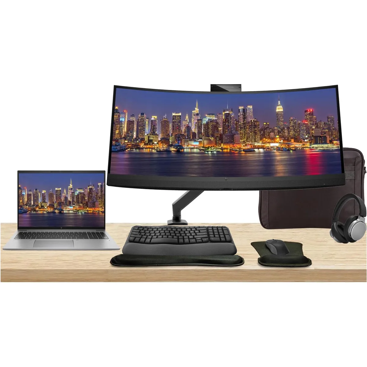 HP HP ZBook Firefly G10 16" i7-1370P 16GB 512GB + Z34c 34" Curved Monitor Bundle — product photo