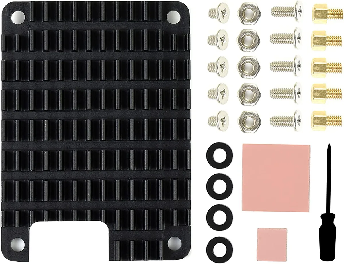 WaveShare WaveShare Aluminium Heatsink for Raspberry Pi CM4, Notched for Antenna — product photo