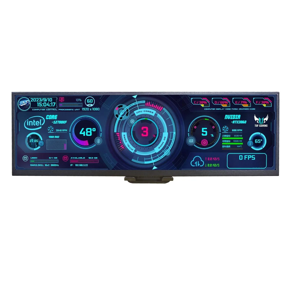 Celesttouch Celesttouch 14.5" 2.5K Touchscreen Bar Monitor 2560x720 IPS 60Hz 350cd/m² Black — product photo