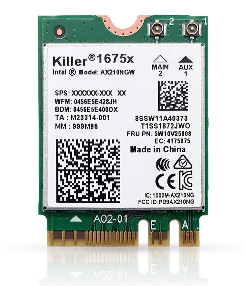 Intel Intel Killer AX1675x Wi-Fi 6E M.2 2230 adapter — product photo