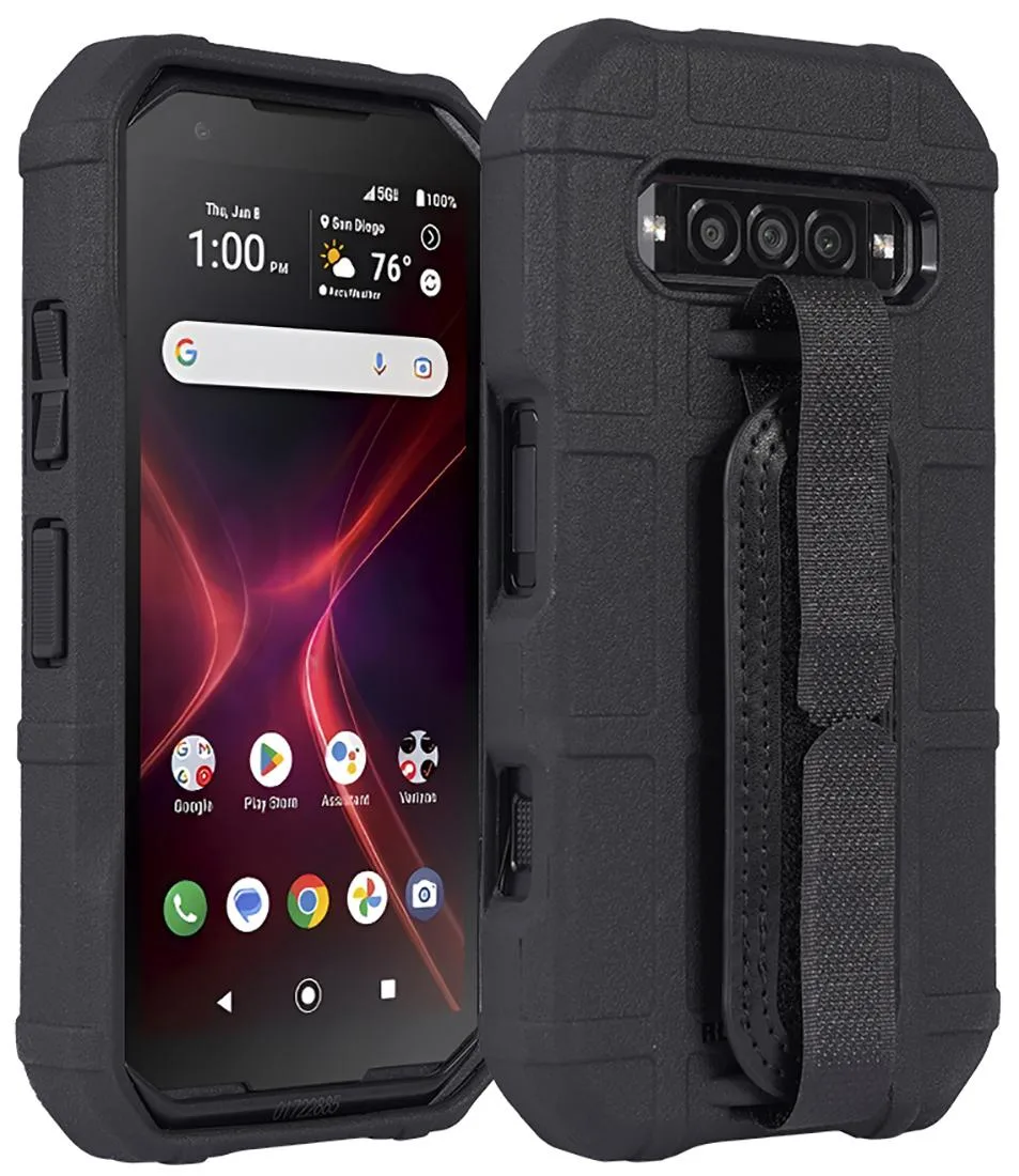 Nakedcellphone Nakedcellphone Special Ops Rugged Shield Case + Hand Strap for Kyocera DuraForce Pro 3 - Black — product photo