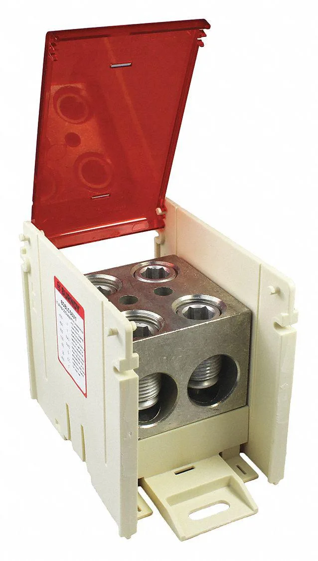 Burndy Burndy Power Distribution Block Cover 1-Pole 2.78inW Polycarbonate Red — product photo