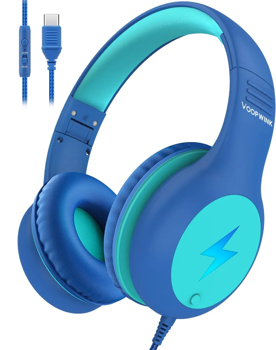  Voopwink KH3-B USB-C Headphones Blue 85/94dB 40mm — product photo