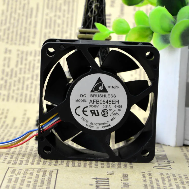Fans Fans AFB0648EH-6H95Lead case fan 60x60x25mm 48V 0.21A 6800 RPM 38.35 CFM — product photo
