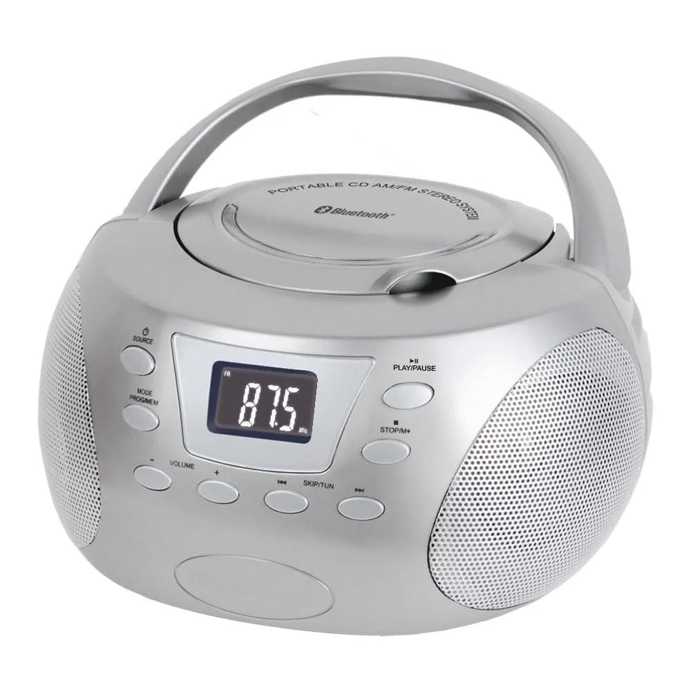HANNLOMAX HX-332CD CD Boombox Silver — product photo