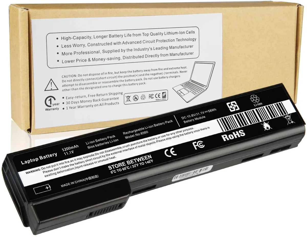 myVolts myVolts 6 Cell Laptop Battery 11.1V 5200mAh for HP EliteBook ProBook — product photo