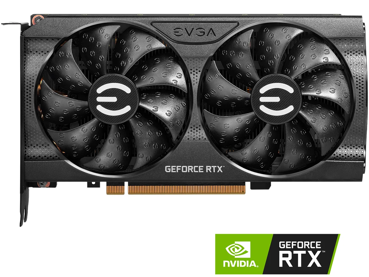 EVGA EVGA GeForce RTX 3050 XC Black 08G-P5-3551-KR graphics card — product photo