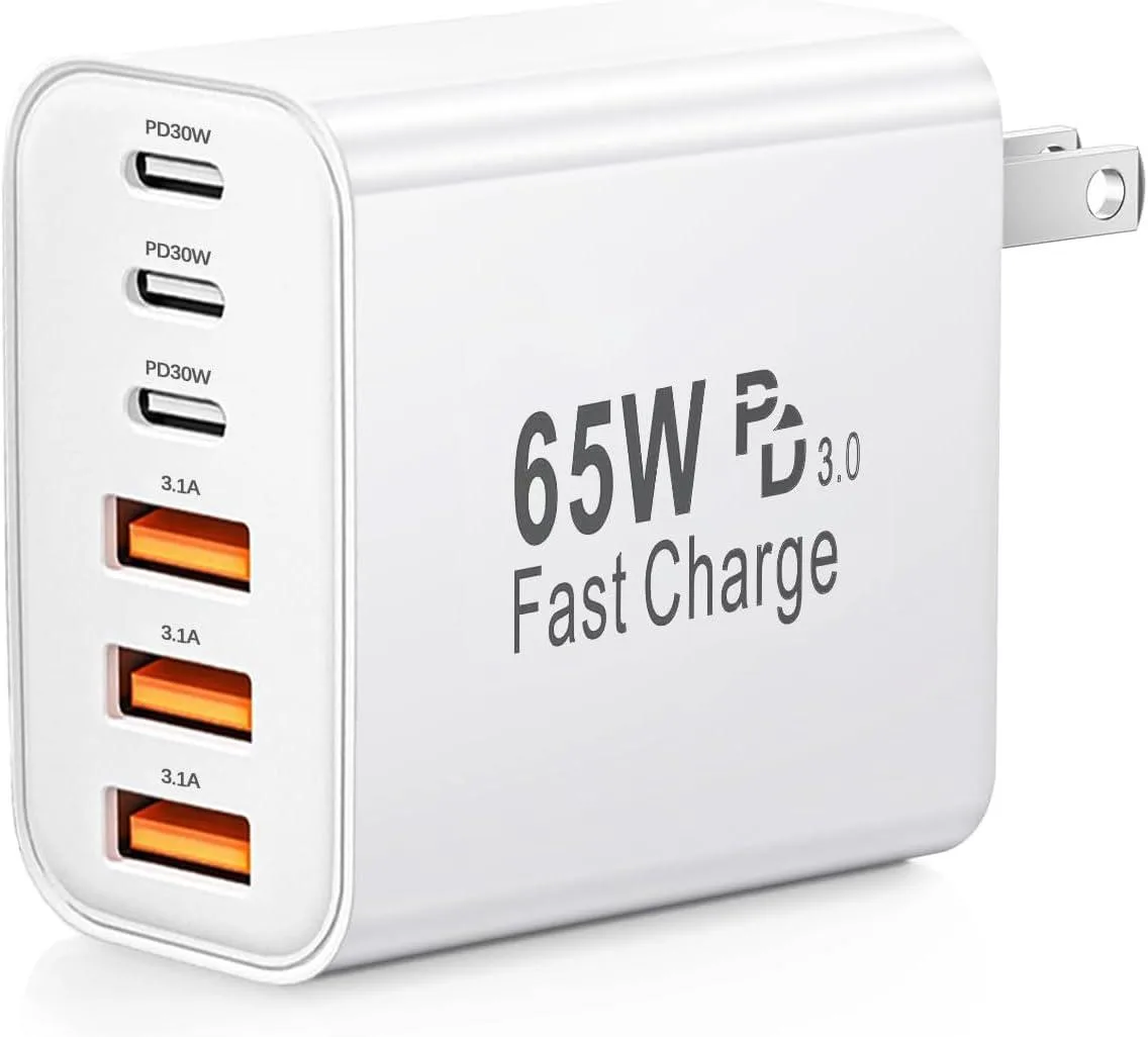 ONITOON ONITOON 65W 6-Port USB C Charger PD 3.0 QC — product photo