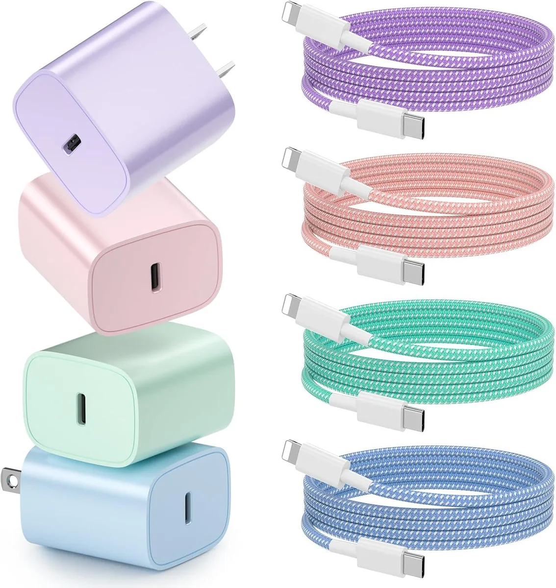 ONITOON ONITOON 20W USB-C Wall Charger 4-Pack with 6FT Cable — product photo