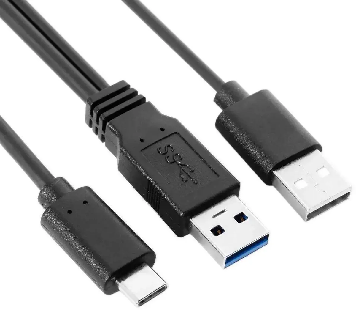 SMUGDESK SMUGDESK 60cm USB-C Power Y Cable Type-C Splitter Cord Laptops Drives — product photo