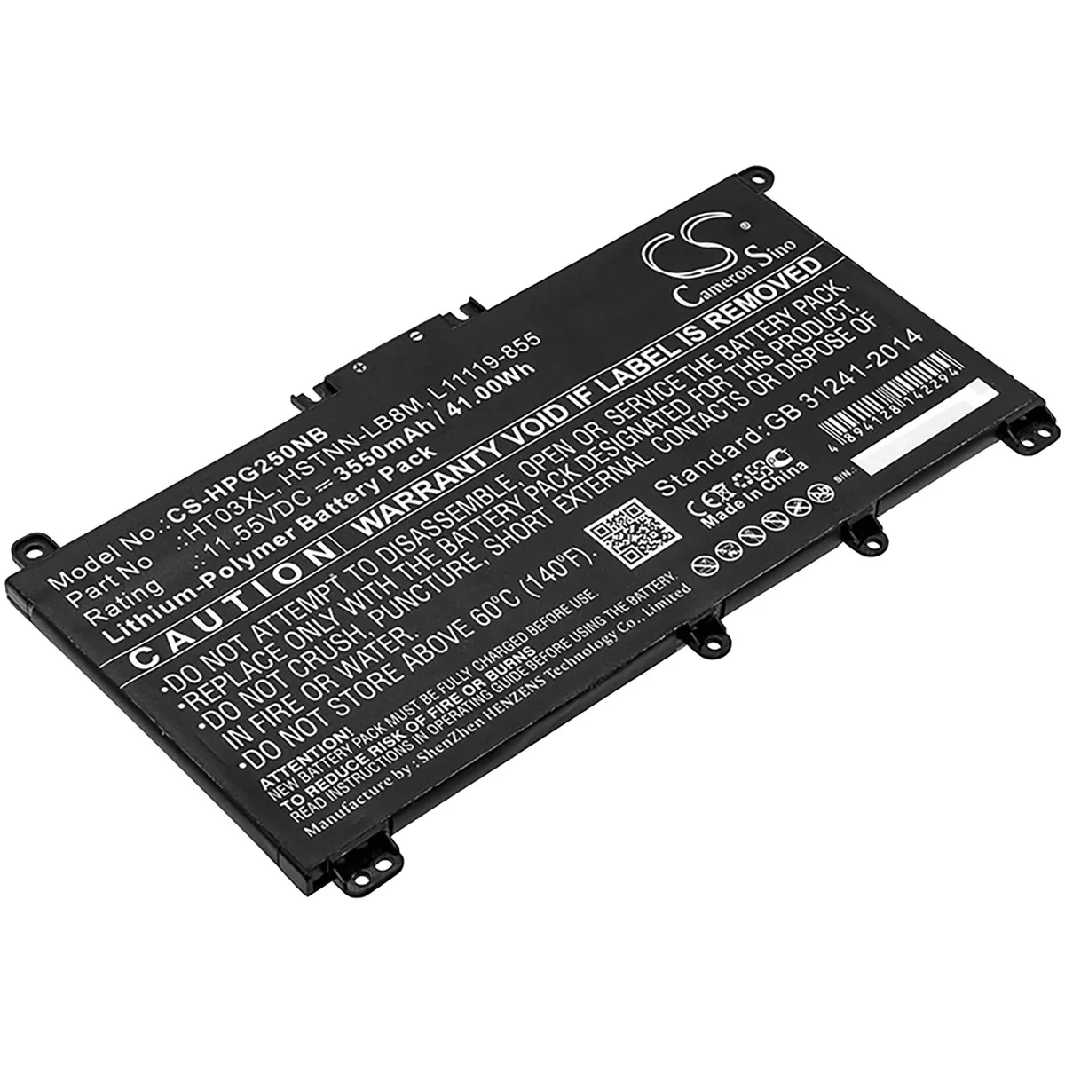 Cameron &amp; Co Cameron &amp; Co DS-CS-HPG250NB laptop battery 3.55 Ah Li-Polymer black — product photo