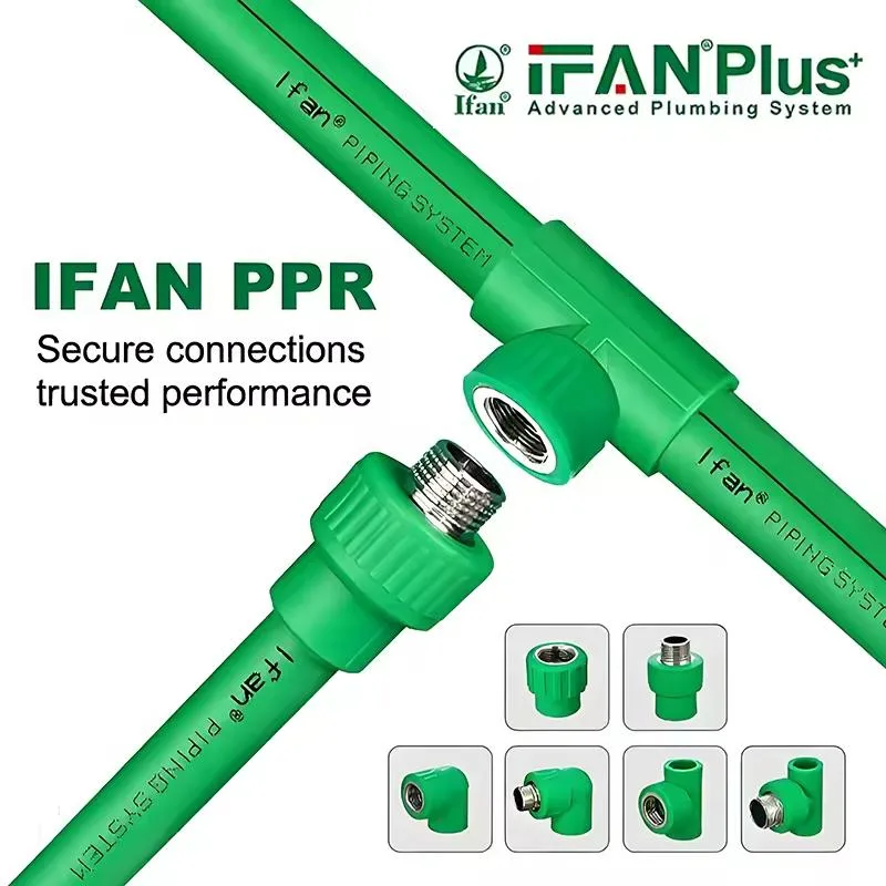 White cylindrical PPR pipe coupling with smooth ends