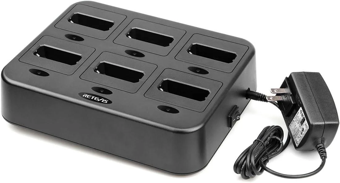 usbroway usbroway six-way charger for RT22 RT22P RT22S RB19 RB19P — product photo