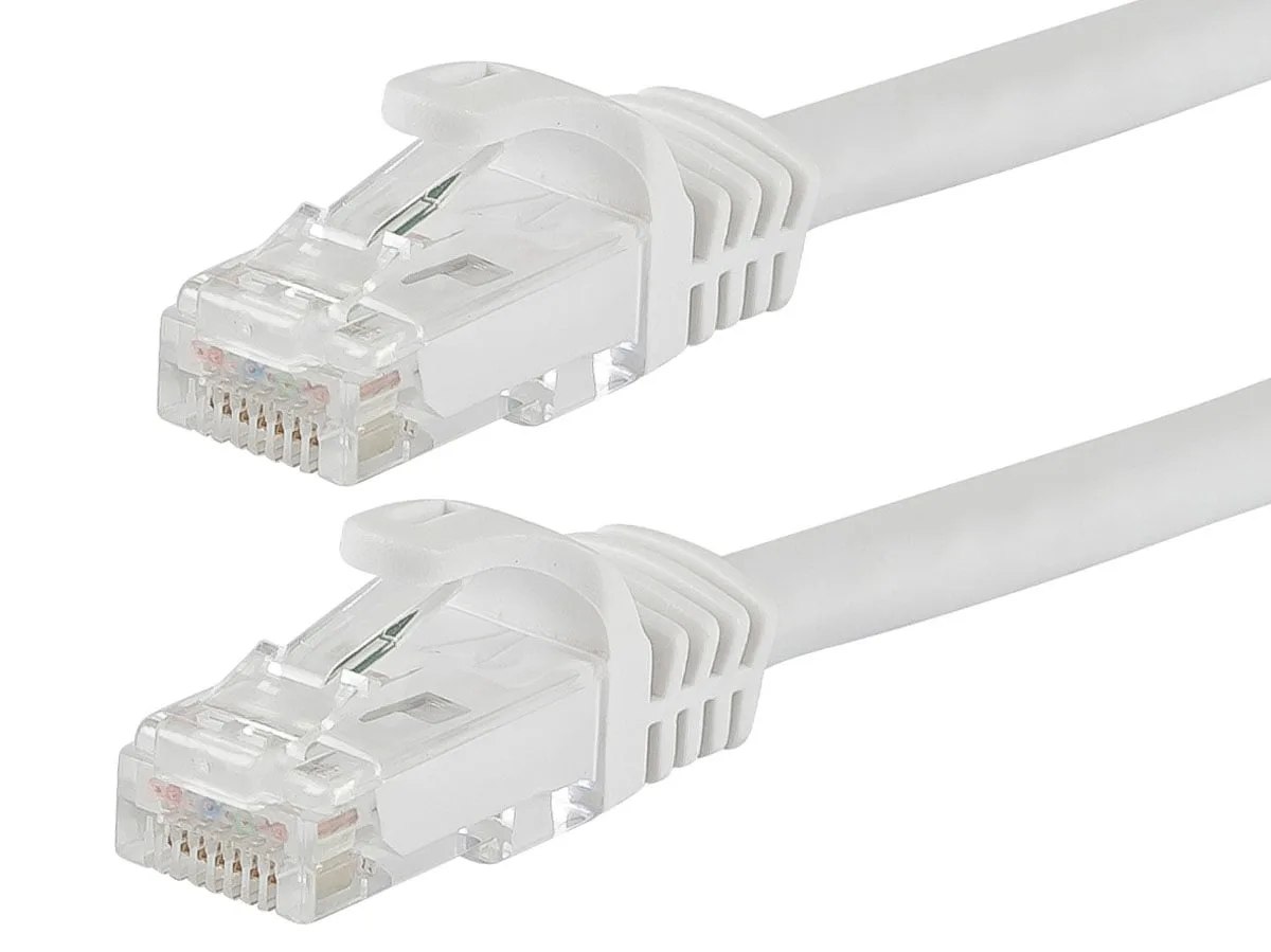 Monoprice Inc. Monoprice 111229 Cat5e Ethernet Patch Cable 100 Feet White 350MHz 24AWG UTP — product photo