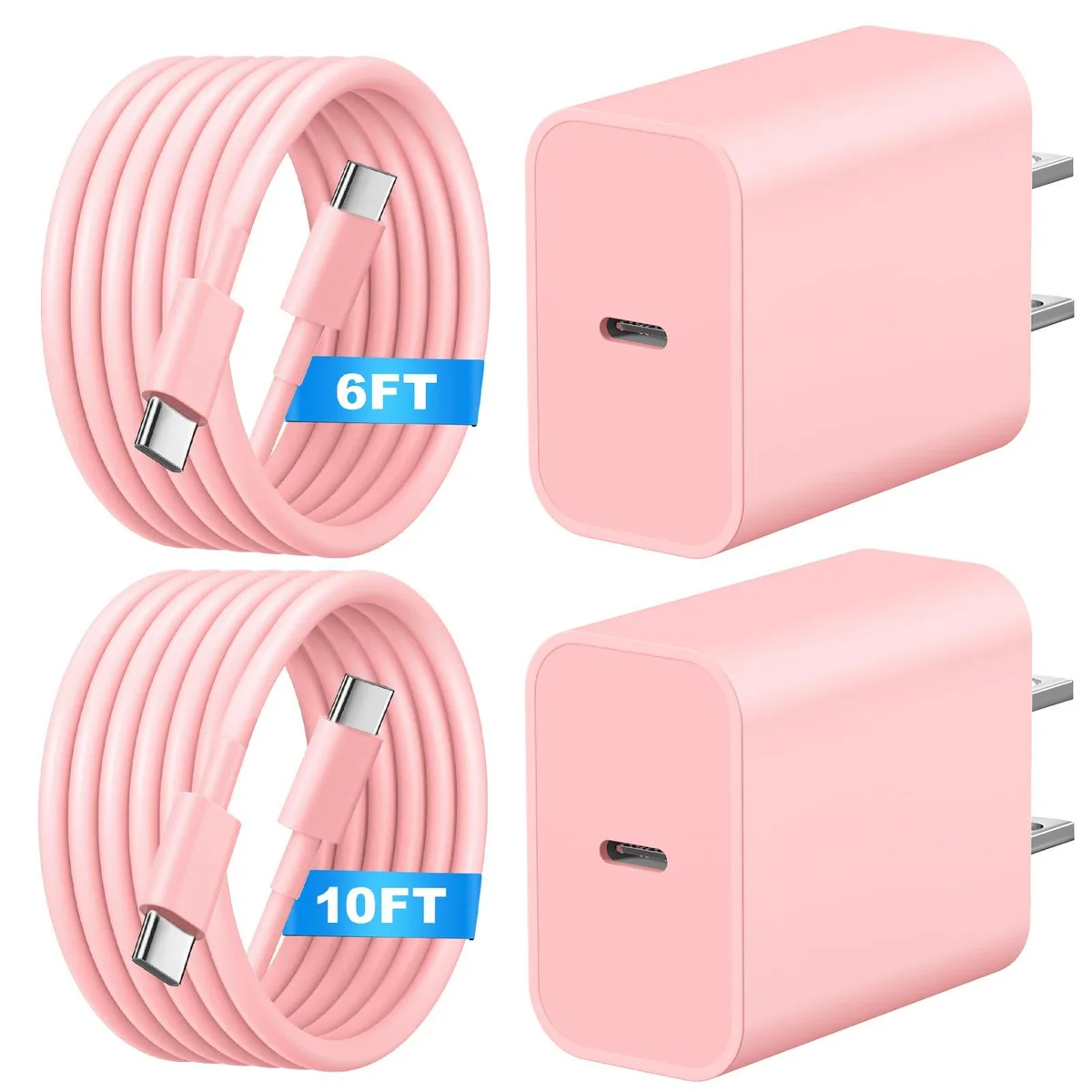 KEHIPI KEHIPI A2379 10ft USB-C to USB-C cable pink — product photo