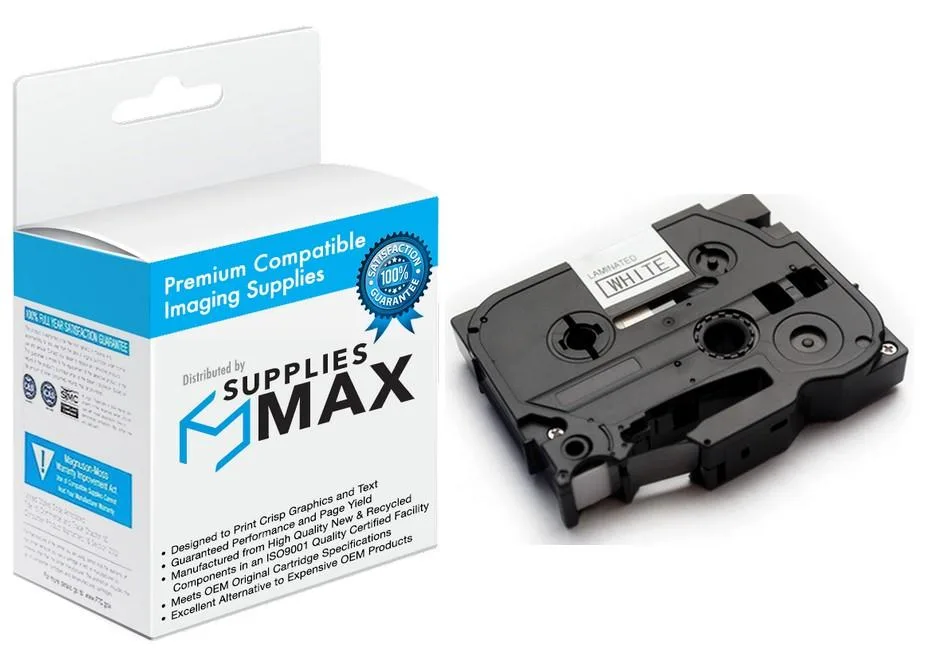 SuppliesMax SuppliesMax Compatible Label Tape TZE-131 Black on Clear 12mm 8m — product photo