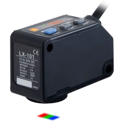 Red rectangular sensor box with 2m cable attached