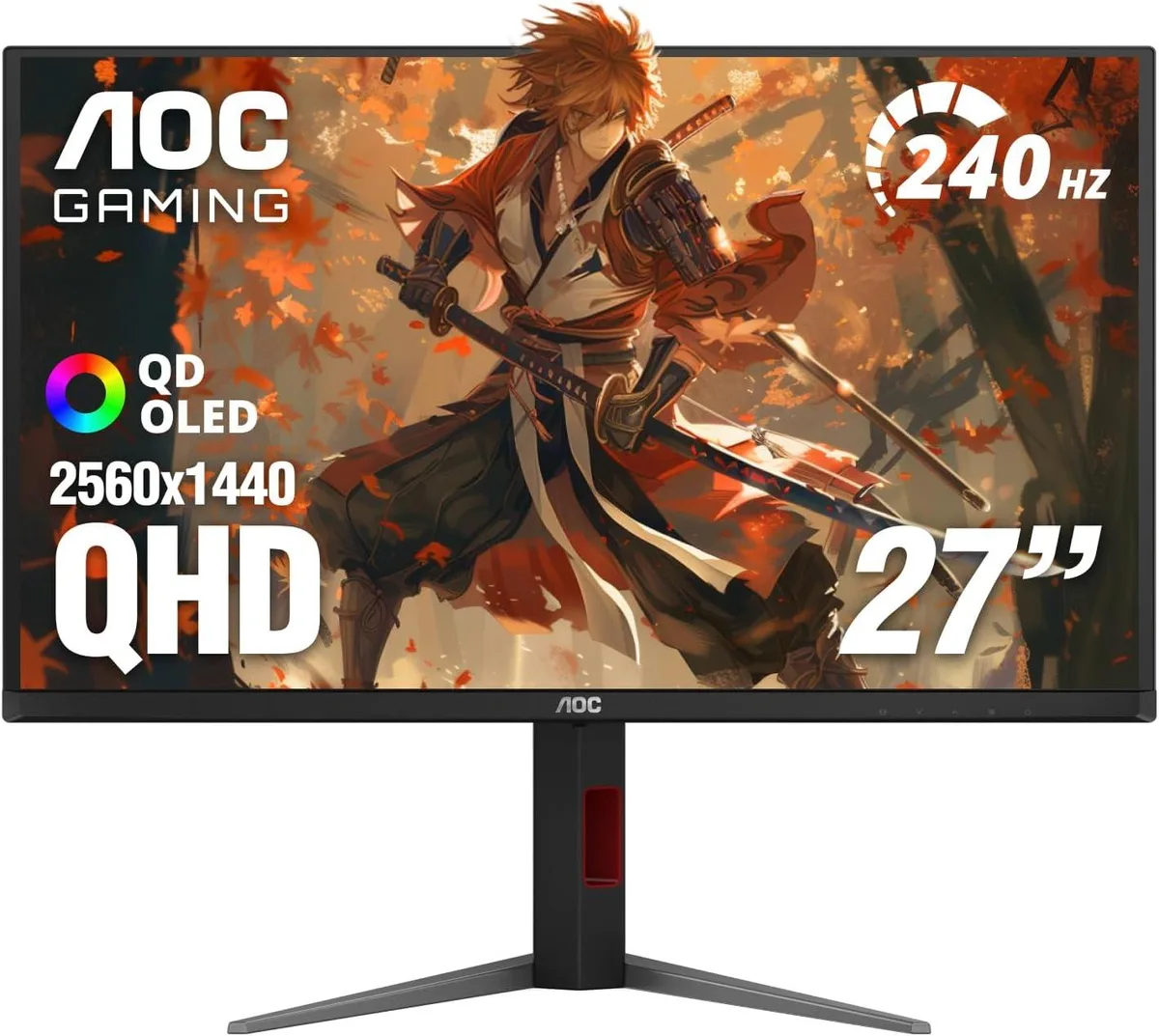 AOC Monitors AOC Monitors Q27GAZDV monitor accessory 27 inch QD-OLED 2560x1440 240Hz 0.03ms HDMI 2.1 — product photo