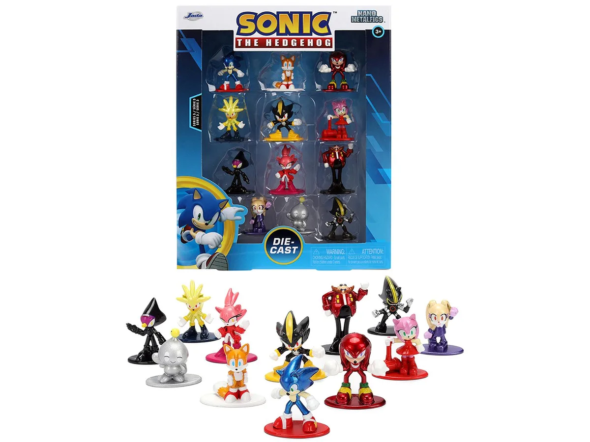 Jada Jada Sonic The Hedgehog Nano Metalfigs Set of 12 Diecast Figures — product photo