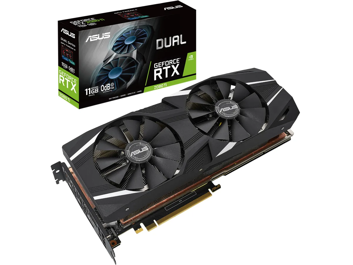 ASUS ASUS DUAL-RTX2080TI-11G GeForce RTX 2080 Ti 11GB graphics card — product photo