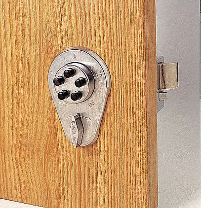 Satin brass deadlocking spring latch with thumb turn