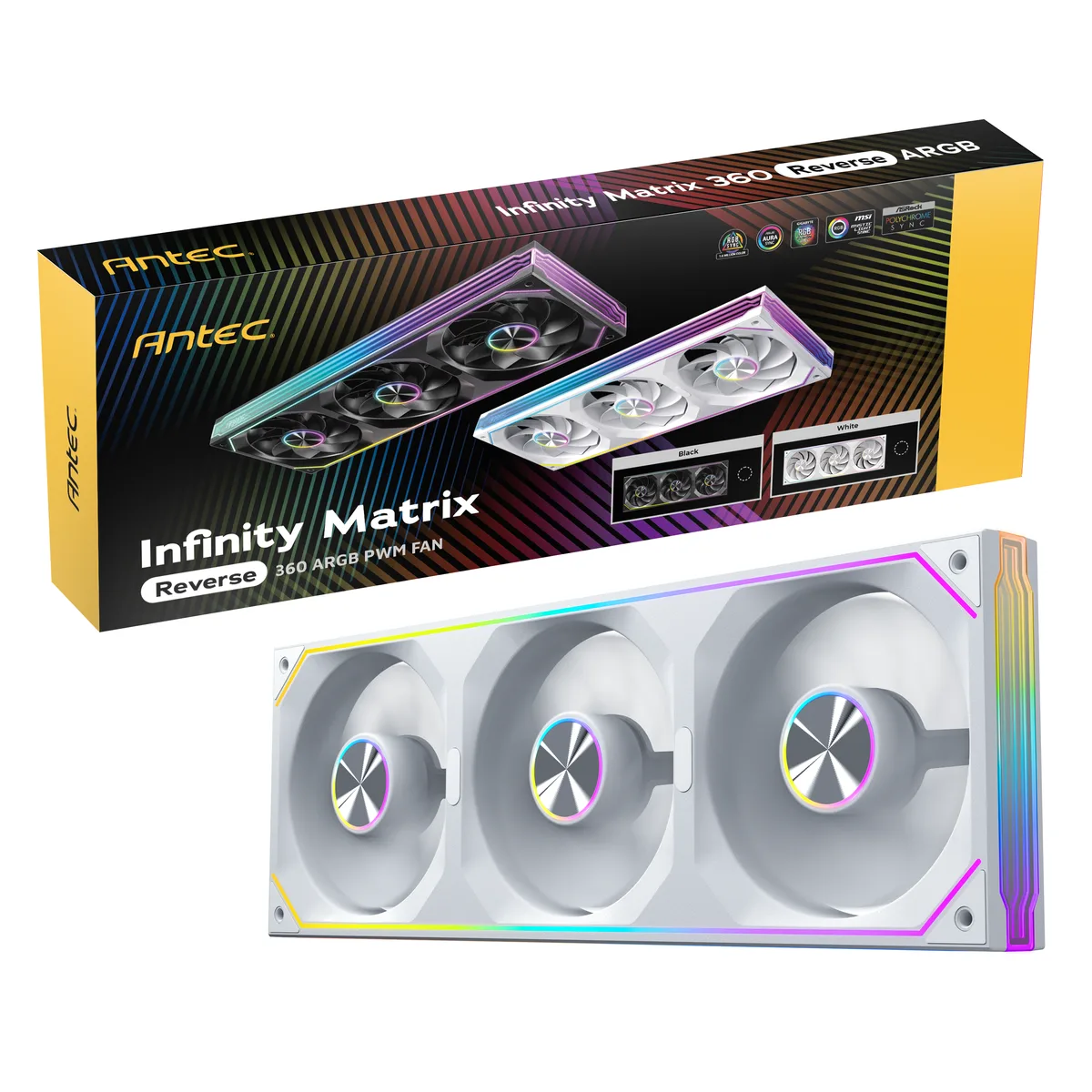 Antec Antec Infinity Matrix 360 Reverse ARGB White case fan — product photo
