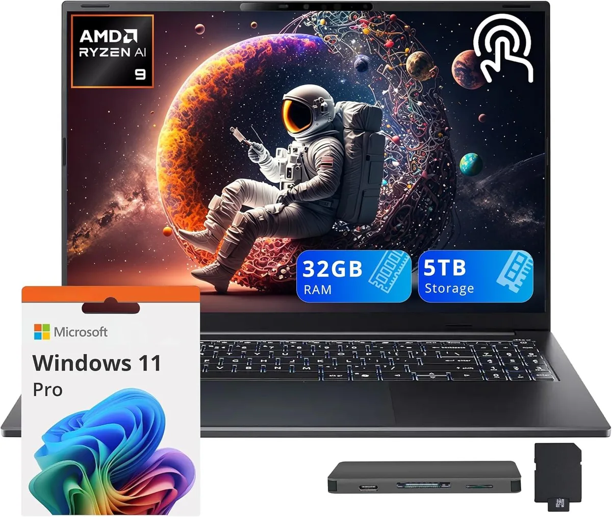 Acer America Acer America Swift Go 16 AI Business Laptop AMD Ryzen AI 9 465 32GB DDR5 4TB SSD 1TB Dock 16 WUXGA Touch Black — product photo
