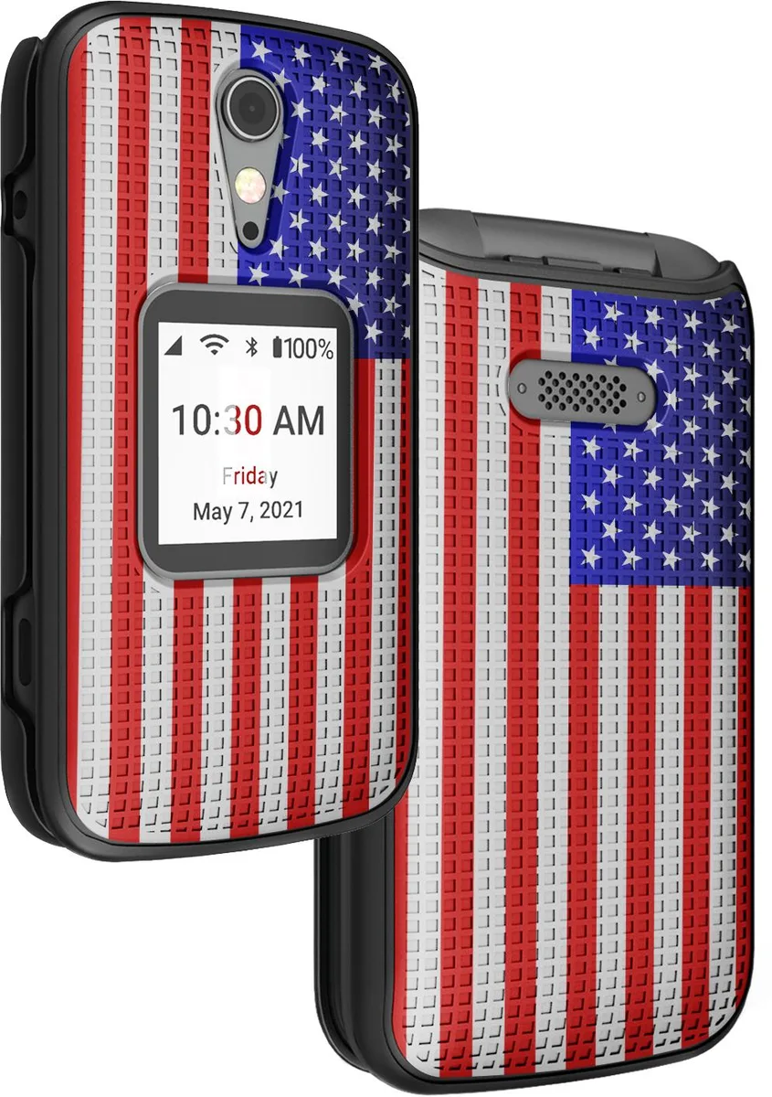 Nakedcellphone Nakedcellphone USA Flag Grid Case for Lively Jitterbug Flip 2 — product photo