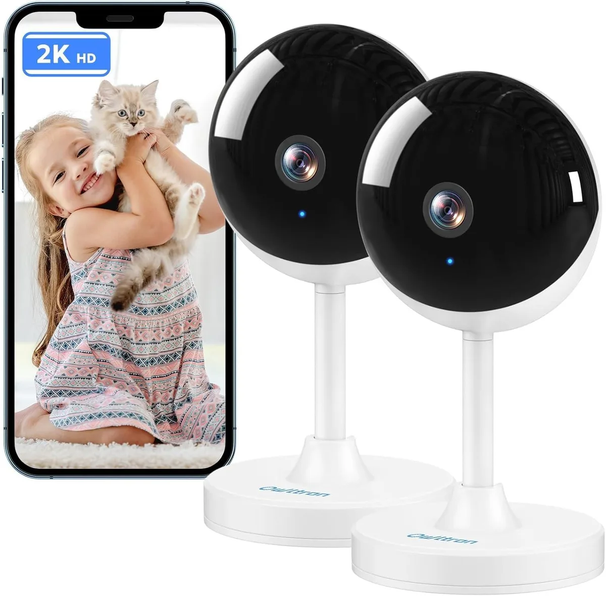 TAURKENAM TAURKENAM 2K Indoor Security Camera 2.4 GHz WiFi Home Safety — product photo
