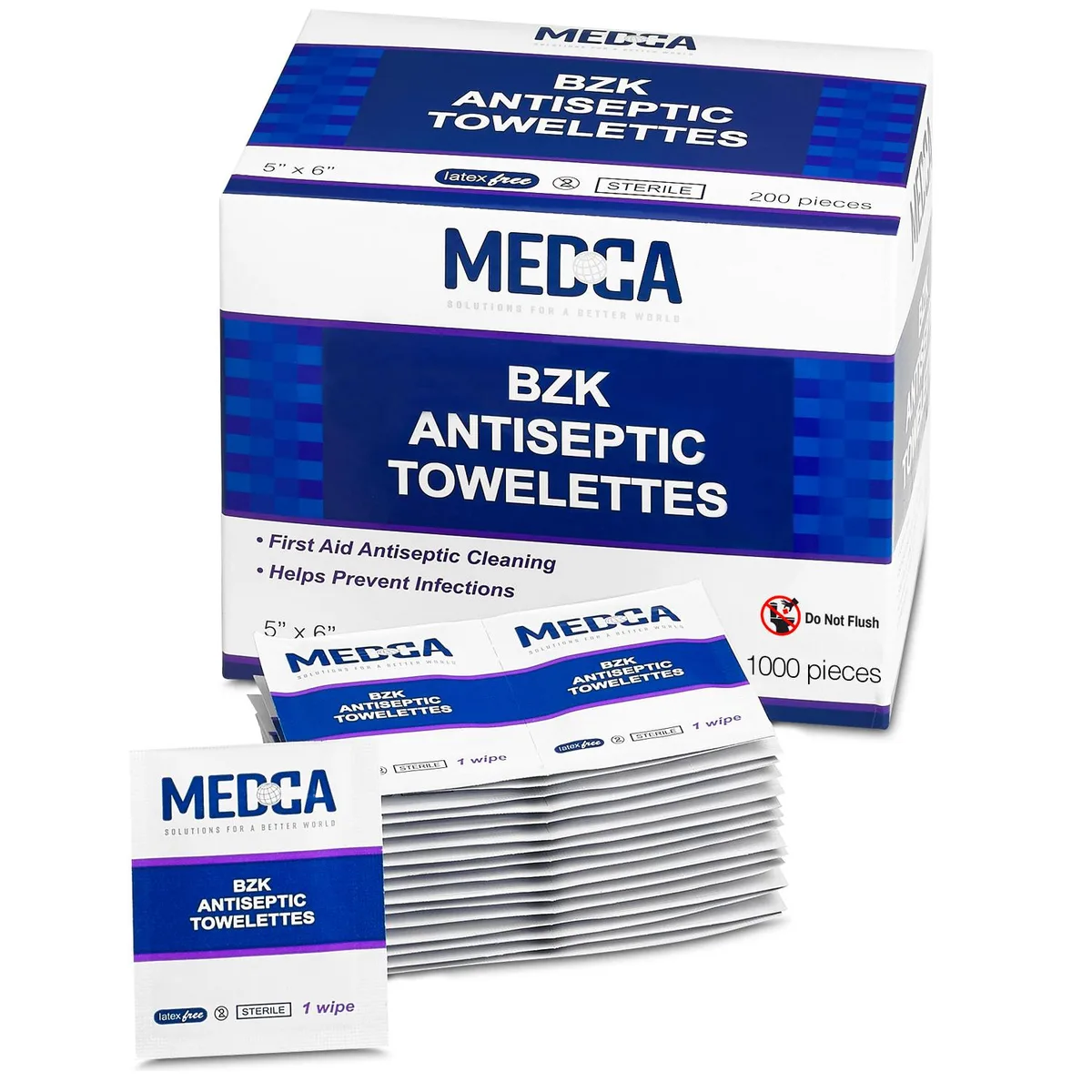 MEDca MEDca BZK Hand Wipes 1000 Count Alcohol-Free First Aid — product photo