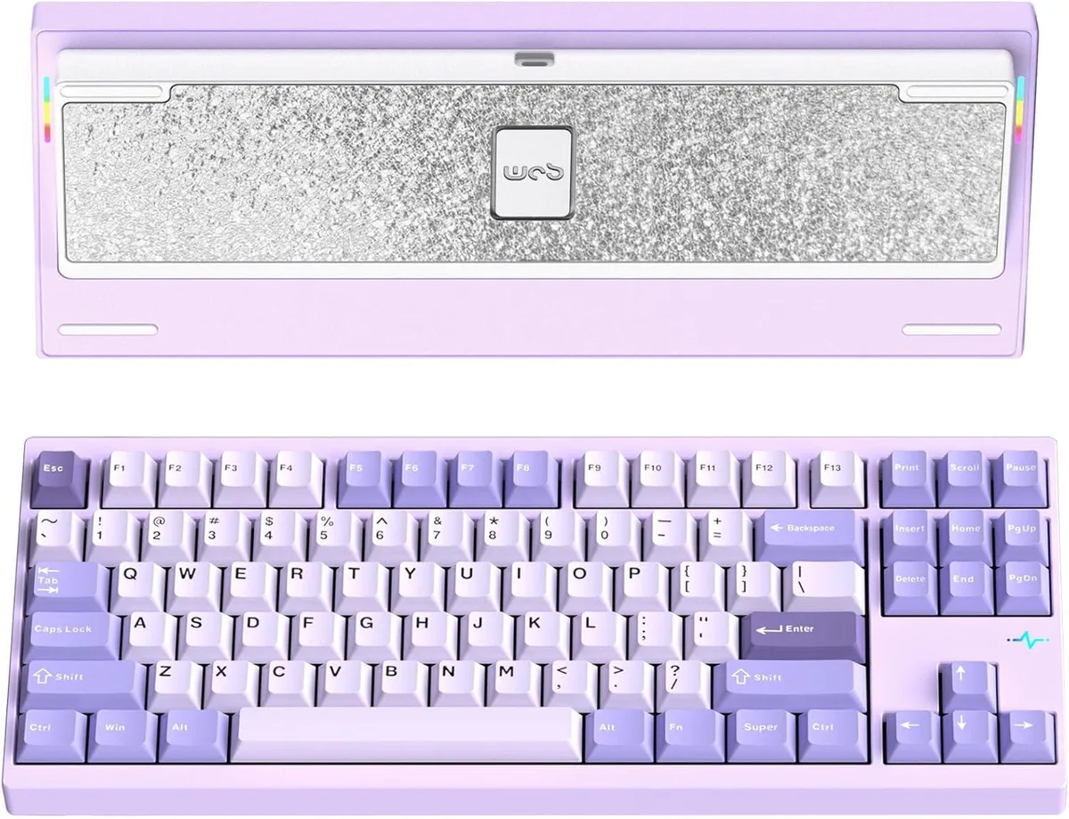 BFKK BFKK CRUSH80 RGB Gaming Keyboard CNC 6063 Aluminum 7500mAh Purple — product photo