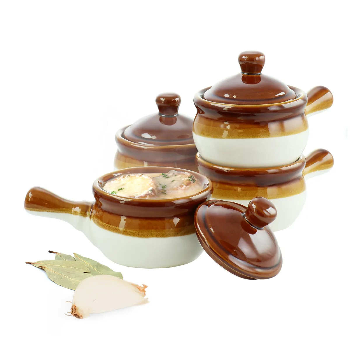 Elama Elama 510120252M 4 pc 15 oz French Onion Soup Bowl Set — product photo
