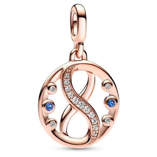 PANDORA PANDORA ME Infinity Symbol Medallion Charm 14k Rose Gold — product photo