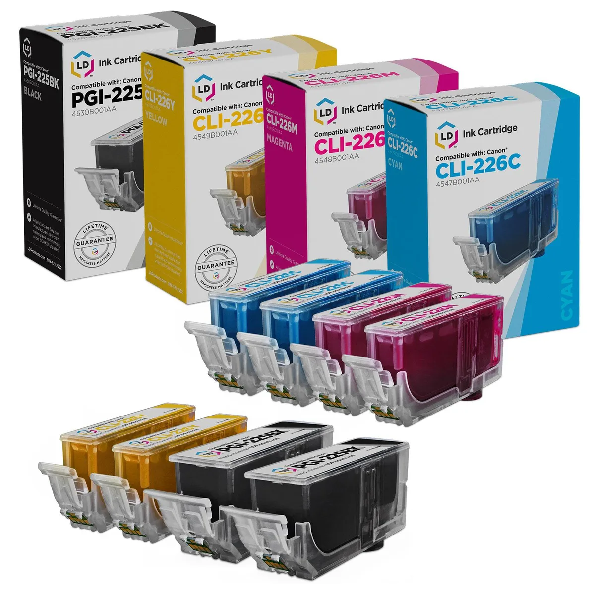 LD Products LD Products Compatible Ink Cartridge 8-Pack for Canon PGI-225 &amp; CLI-226 — product photo