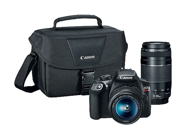 Canon Canon 1159C008 EOS Rebel T6 dslr camera 18-55mm 75-300mm dual lens kit — product photo