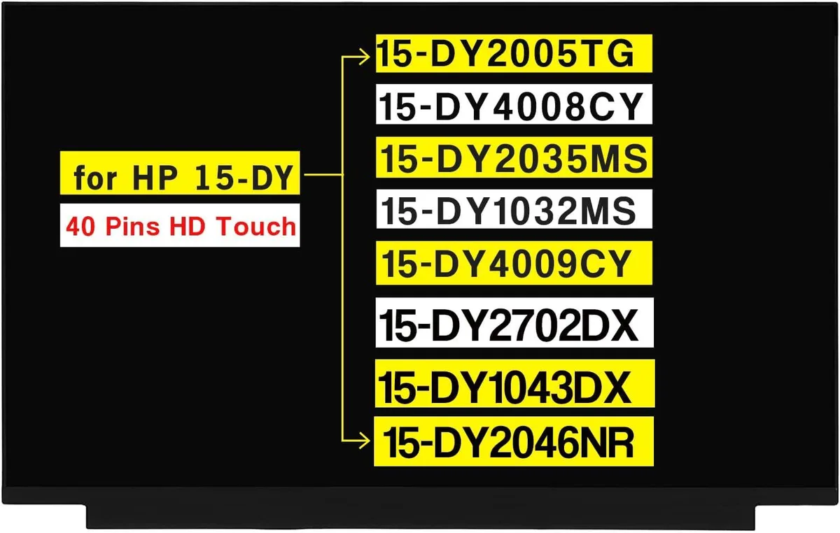 NUOLAISUN NUOLAISUN 15.6" HD 1366x768 40-pin touch laptop screen — product photo