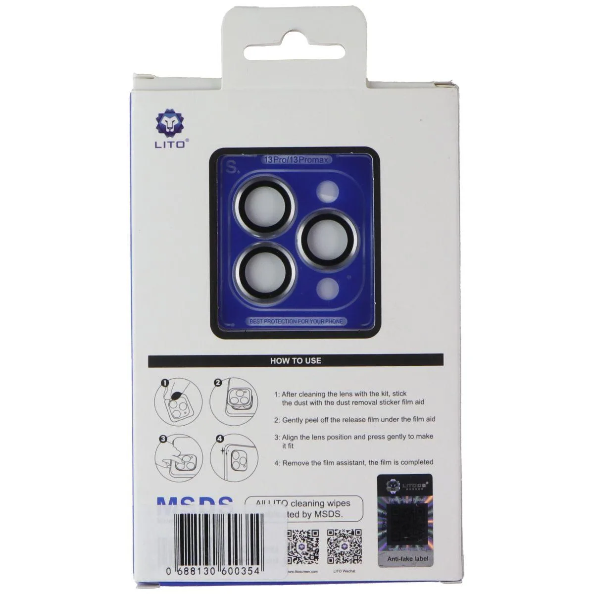 Lito Children’s Wear Lito Children’s Wear Camera Glass Cover for iPhone 13 Pro/13 Pro Max Silver 3 Piece — product photo
