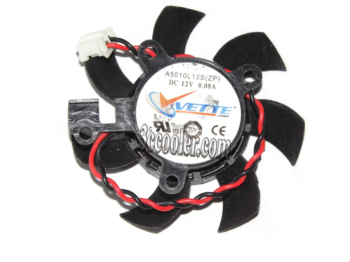 SunnyStar Co., Ltd SunnyStar Co., Ltd A5010L12S 12V 0.08A 45mm frameless black VGA fan for HD4350 4550 — product photo