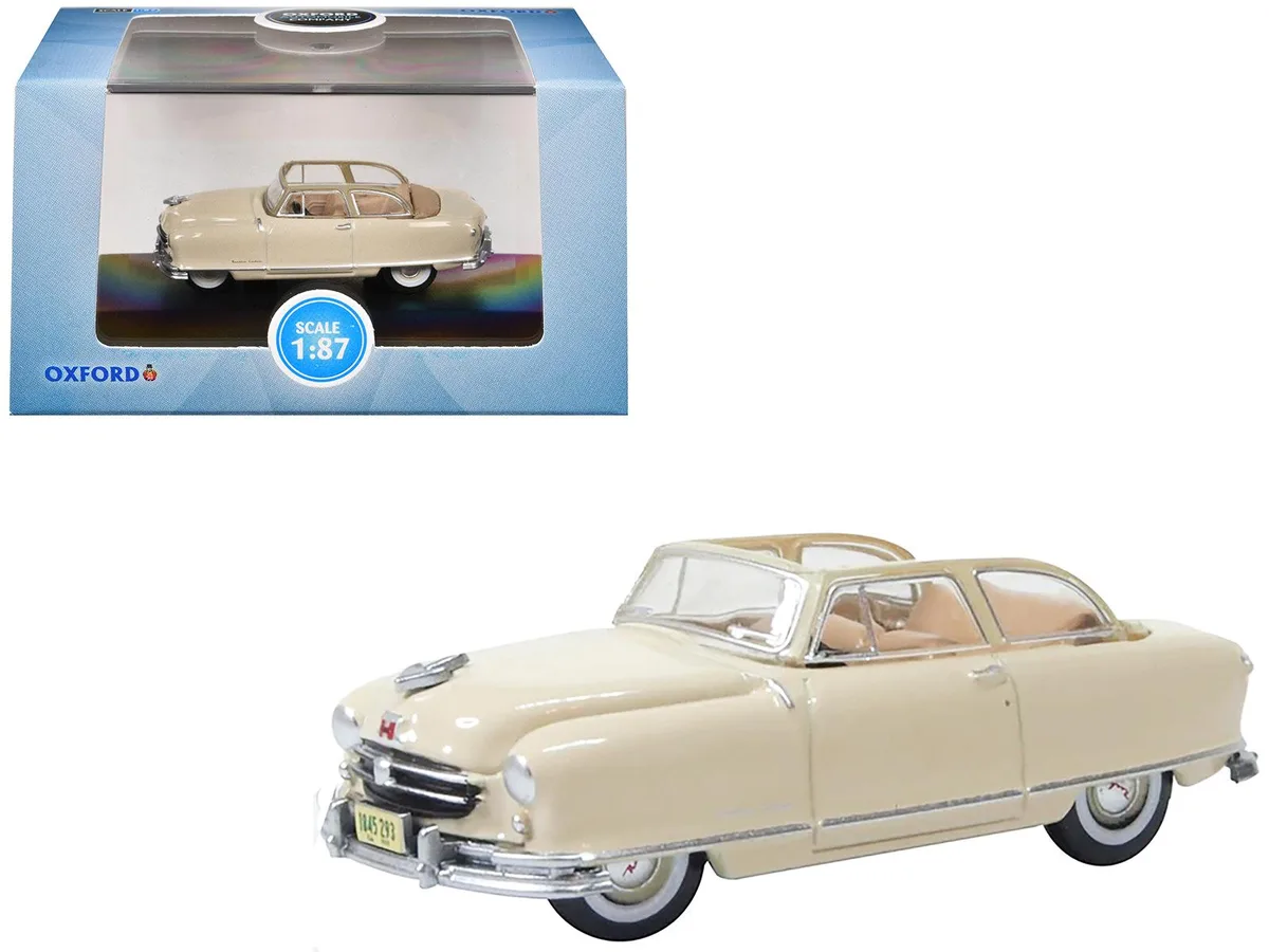 Oxford Diecast Oxford Diecast 1950 Nash Rambler Landau Convertible Champagne Ivory 1/87 Scale Hobby Collectible — product photo