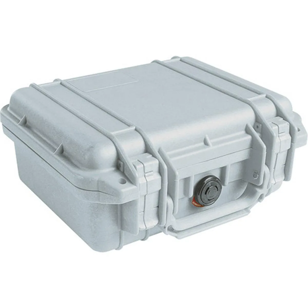 Pelican Products, Inc. Pelican 1200 Watertight Mini-S Hard Case With Foam Insert - Silver camera accessory — product photo