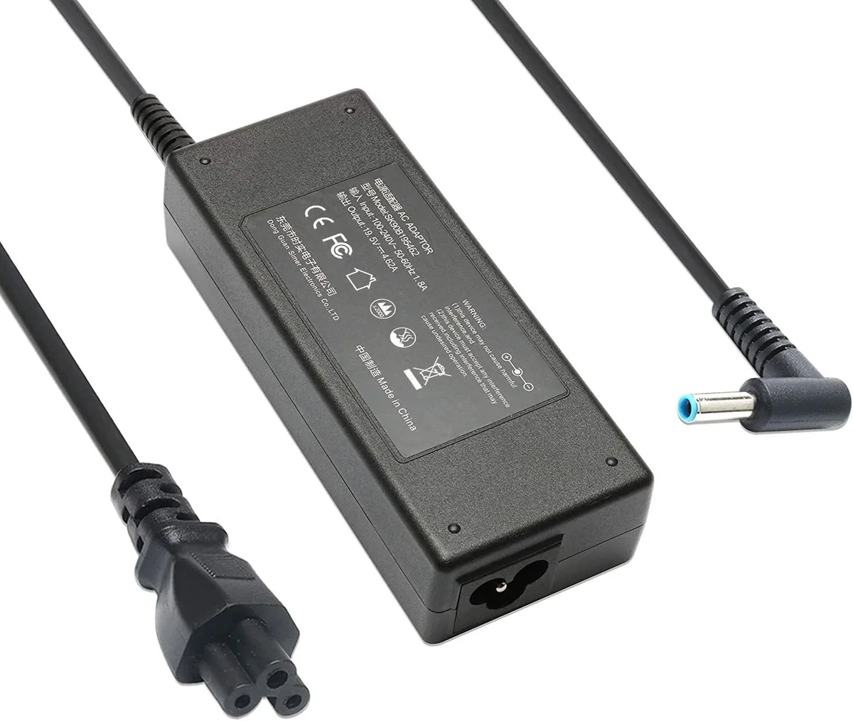 FLEANE FLEANE 90W AC Adapter 4.5 mm Blue Tip for HP Pavilion Envy Spectre X360 — product photo